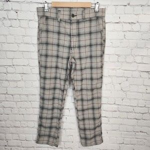 American Eagle Super Hi Rise Skinny Plaid Red and Black Trouser size 8R